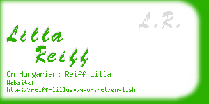 lilla reiff business card